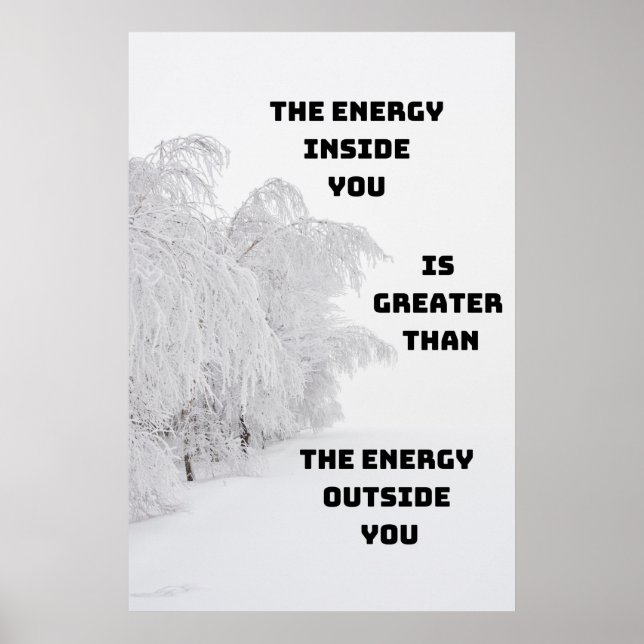 poster de arte mural Inspirador "Energía" (Frente)