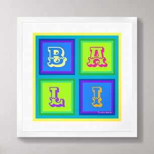 Poster de arte mural moderno de Bali Indonesia