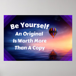 poster de arte mural personalizado "Be Yourself"