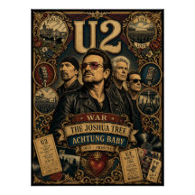 Póster de arte mural tributo a la banda de rock vi