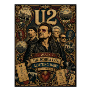 Póster de arte mural tributo a la banda de rock vi