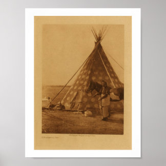 Poster de arte nativo indio de pie negro TeePee