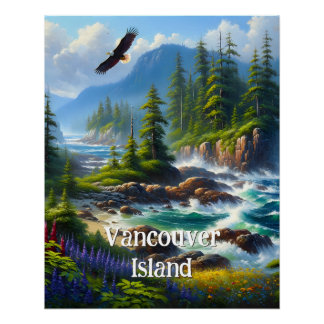 Poster de arte natural de la isla de Vancouver
