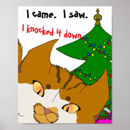 Póster de arte navideño de Jingle Claws para niños