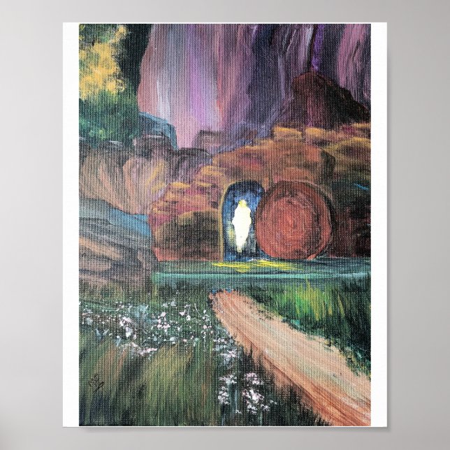 Póster de arte original acrílico de la mañana de l (Frente)