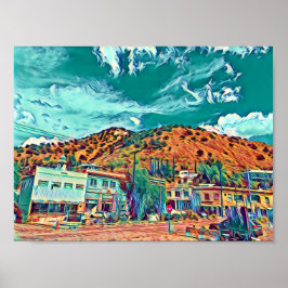 Poster de arte original de Bisbee, Arizona