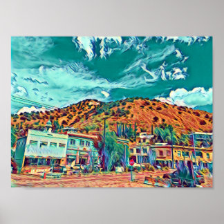 Poster de arte original de Bisbee, Arizona