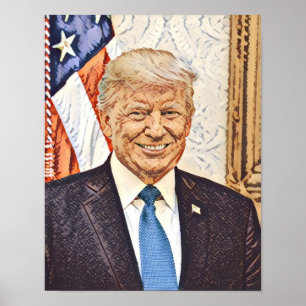 Poster de arte original de Donald Trump