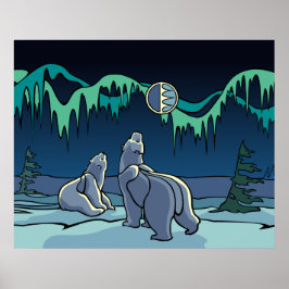 Poster de arte Oso Polar Imprimir Vida Silvestre d