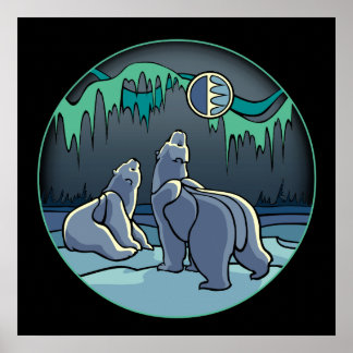 Poster de arte Oso Polar Imprimir Vida Silvestre d