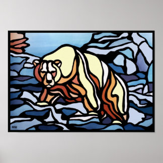 Poster de arte Oso Polar Imprimir Vida Silvestre d