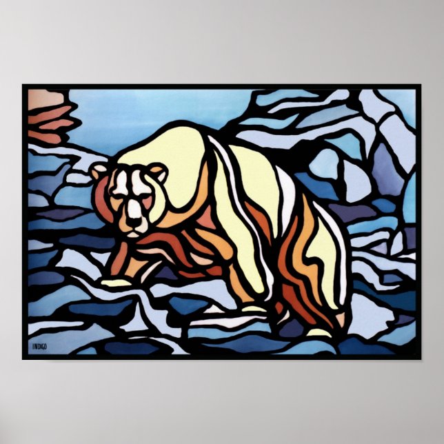 Poster de arte Oso Polar Imprimir Vida Silvestre d (Frente)