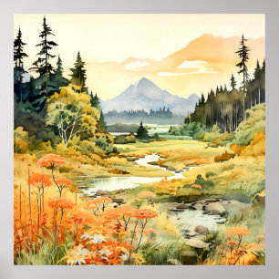Poster de arte paisajístico de Colorado