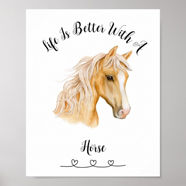 Poster de arte Palimino Horse Wall (Frente)