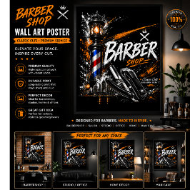 Póster de Arte para Barbería