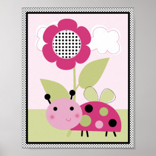 Póster de Arte para Guardería Pequeña Mariquita co