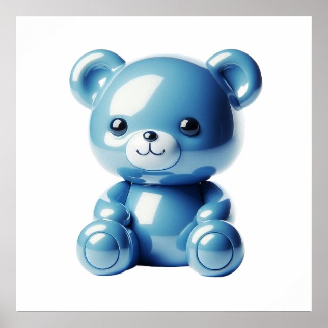 Póster de Arte para Pared de Muñeca de Oso Azul Ad (Frente)