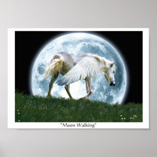 poster de arte Pegasus "LUNA CAMINANDO"