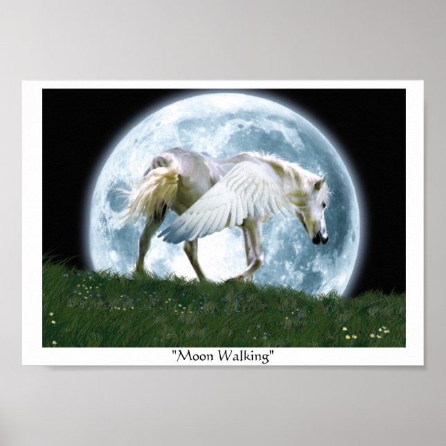 poster de arte Pegasus "LUNA CAMINANDO" (Frente)