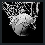 Poster de arte perfecto en baloncesto blanco y neg<br><div class="desc">Me Encanta Este Juego. Popular Deportes - Imagen de la pelota de baloncesto.</div>
