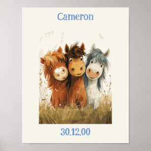 Póster de Arte Personalizado para Cumpleaños de Am