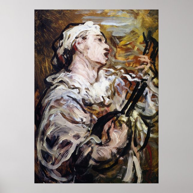 Poster de arte Pierrot de Daumier (Frente)