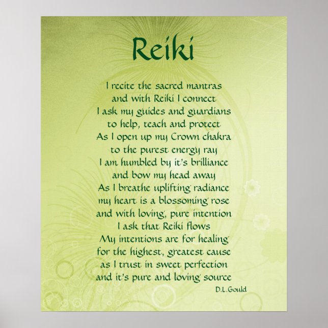 poster de arte poético de Reiki (Frente)