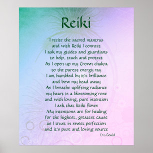 poster de arte poético de Reiki