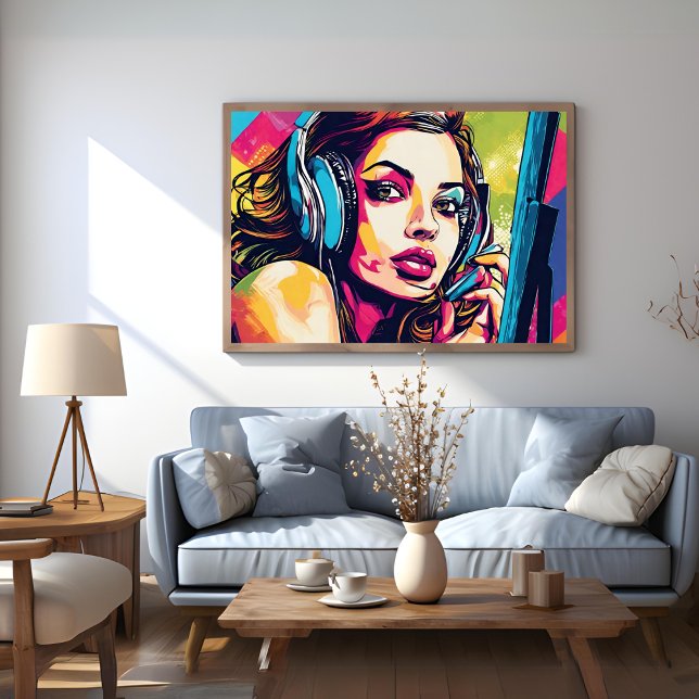 Póster de Arte Pop Amo Jugar Juegos (Love Playing Games Pop Art Poster)