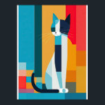 Poster de arte pop de gato criptográfico<br><div class="desc">Un retrato maravillosamente peculiar de un gato misterioso que se funde en un fondo decorado con gusto. La pieza perfecta de arte mural para admiradores felinos de todas las rayas.</div>