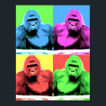 Poster de arte pop de Harambe<br><div class="desc">La trágica muerte de Harambe el gorila capturó el mundo en 2016. Este poster está diseñado para conmemorar su vida y muerte.</div>