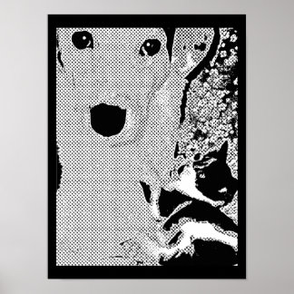Poster de arte pop de los mejores amigos