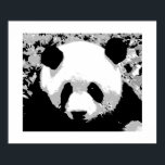 Poster de arte pop de Panda - Posters de Panda<br><div class="desc">Guardar Pandas - Panda Imagen de arte pop negro y blanco - Retrato Panda - Panda Face / Head Pop Art Style Digital Artwork - Protect Pandas - Nature Environment Green World - Bear / Animal Images - Save Pandas - Save The Planet</div>