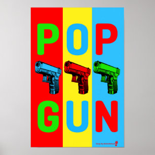 Poster de arte pop pop de pop Gun pop