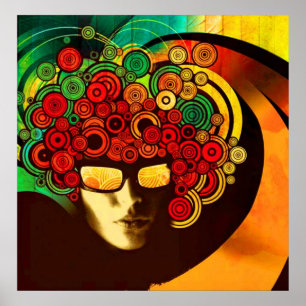 poster de arte pop psicodélico DE 8.99