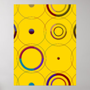 Poster de arte pop retro colorido