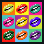 Poster de arte pop retro vintage<br><div class="desc">Esta reproducción de un diseño de labios de arte pop es una fantástica idea retro para cualquier hogar, oficina, negocio o lugar de trabajo. Nota: Esta imagen como mis otras imágenes son imágenes de "dominio público" y no violan derechos de autor. Gracias por su apoyo y por detenerse en mi...</div>
