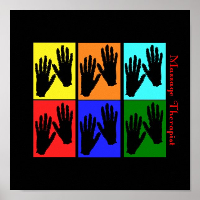 Poster de arte pop terapeuta de masaje (Frente)