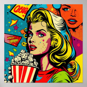 Poster de arte pop - Todo Chica americano con PopC
