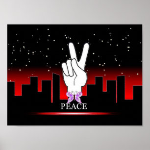 Poster de arte por la paz digital