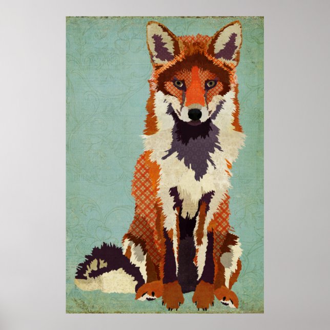 Poster de arte Red & Violet Fox (Frente)