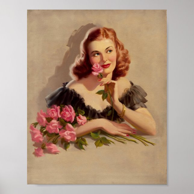 Poster de arte retrato de mujer ventilado (Frente)