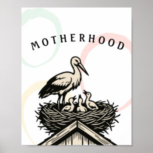 Póster de Arte Retro Adorable mamá maternidad