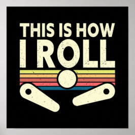 Poster de arte retro pinball #16