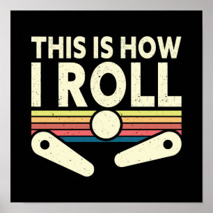 Poster de arte retro pinball #16