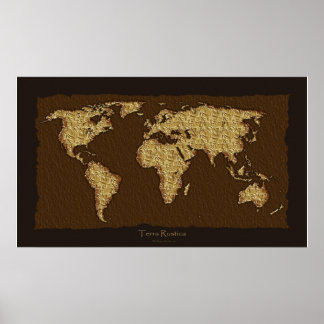 Poster de arte ruso en World Map