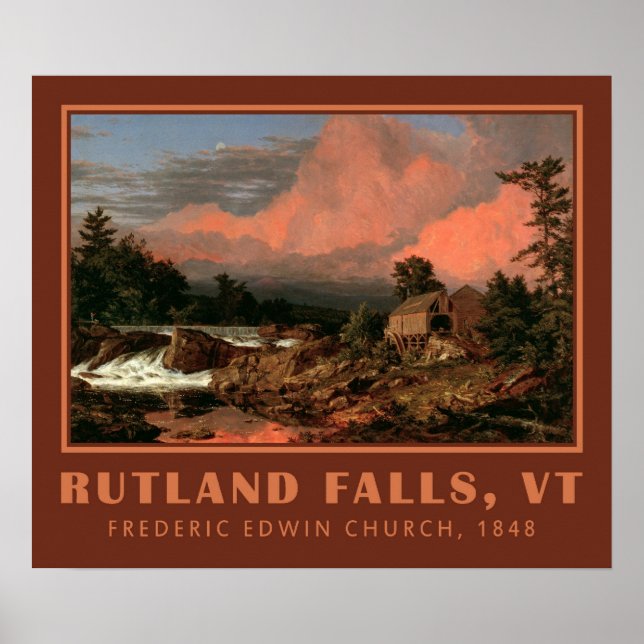 Poster de arte "Rutland Falls" de la Iglesia (Frente)