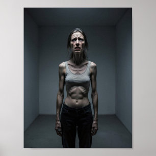 Póster de arte sobre trastorno alimentario de fuer