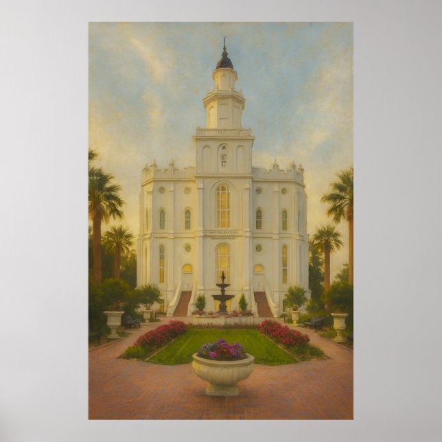 Poster de arte St. George Utah Temple Painting™ LD (Frente)