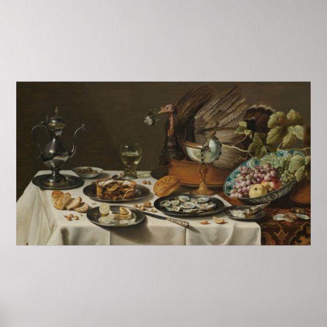 poster de arte "Still Life with Turkey Pie" (Frente)